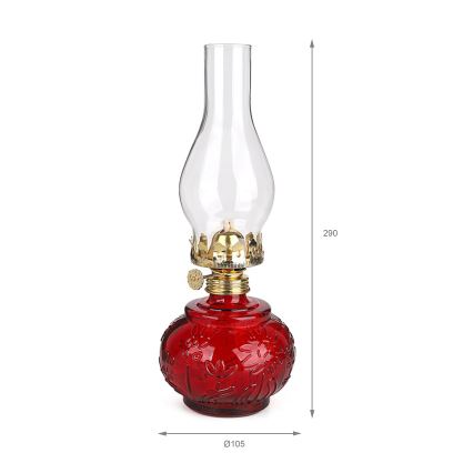 Brilagi - Lampada a petrolio MERLIN rossa