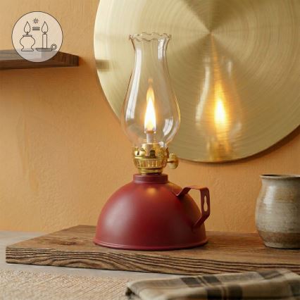Brilagi - Lampada a petrolio MERLIN rossa