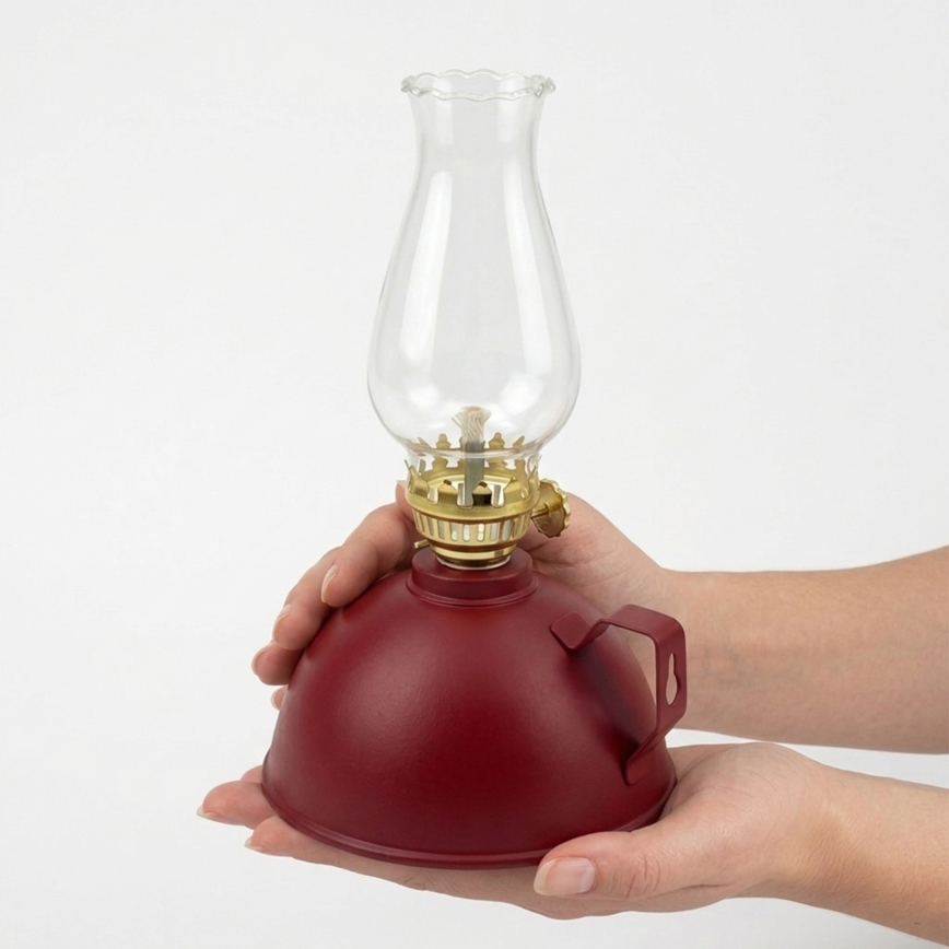 Brilagi - Lampada a petrolio MERLIN rossa