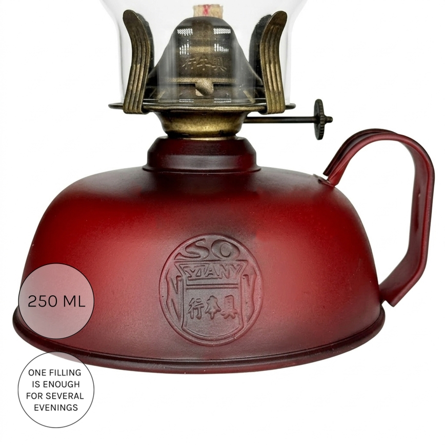 Brilagi - Lampada a petrolio MERLIN rossa