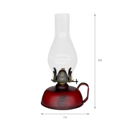Brilagi - Lampada a petrolio MERLIN rossa