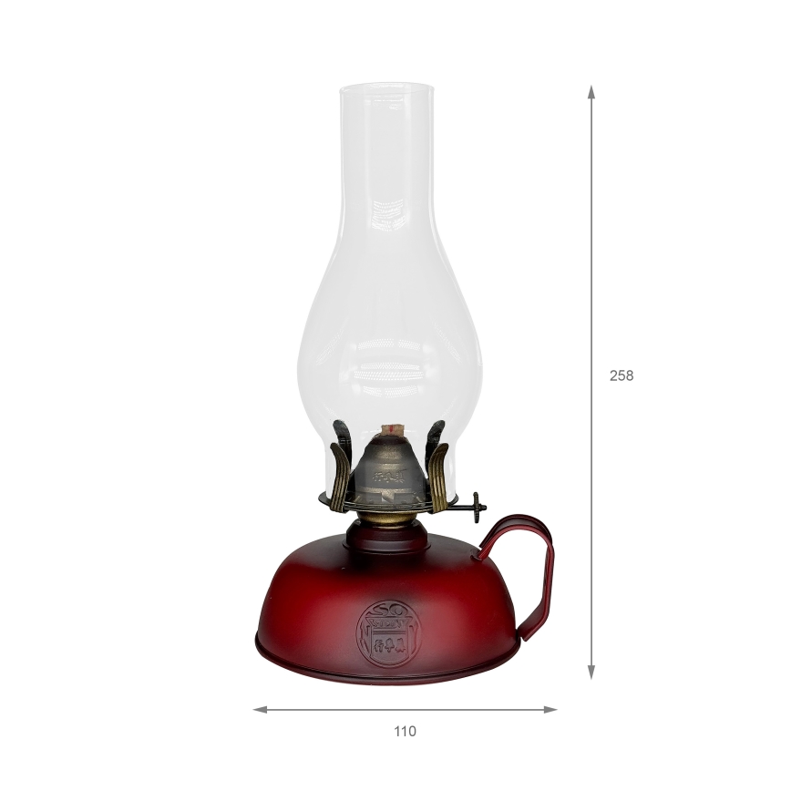 Brilagi - Lampada a petrolio MERLIN rossa
