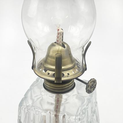 Brilagi - Lampada a petrolio MERLIN trasparente/dorata/patina