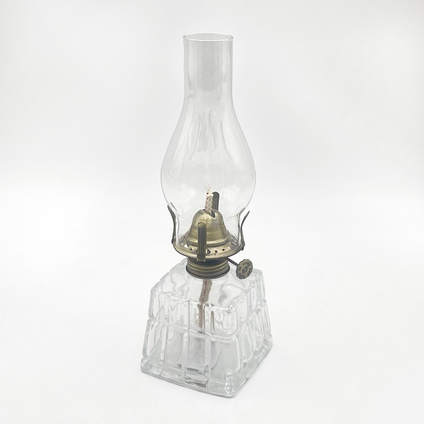 Brilagi - Lampada a petrolio MERLIN trasparente/dorata/patina