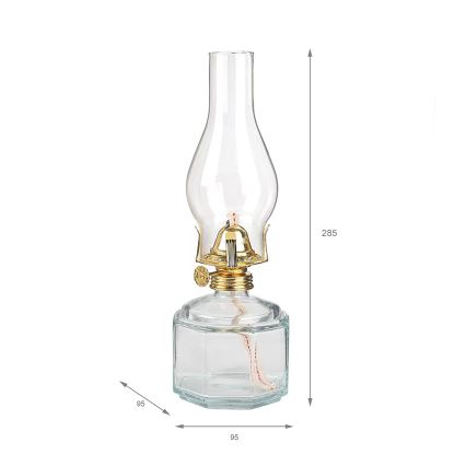 Brilagi - Lampada a petrolio MERLIN trasparente