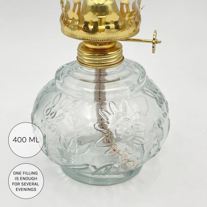 Brilagi - Lampada a petrolio MERLIN trasparente