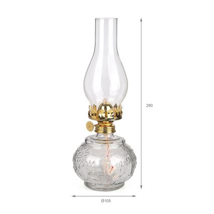 Brilagi - Lampada a petrolio MERLIN trasparente