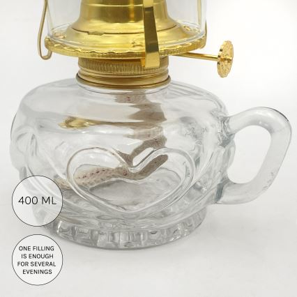 Brilagi - Lampada a petrolio MERLIN trasparente