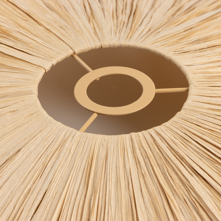 Brilagi - Lampada a plafone LED CERIA BOHO 1xE27/40W/230V Ø 60 cm, raffia/rovere