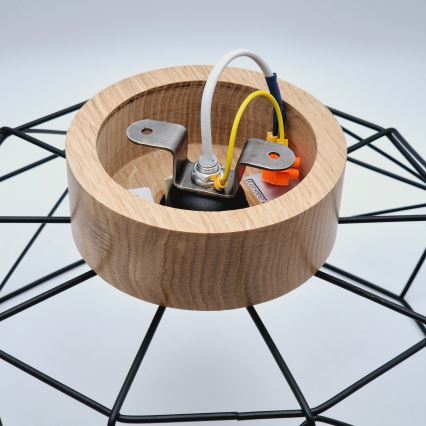 Brilagi - Lampada da soffitto WOODY BASKET 1xE27/60W/230V rovere noce