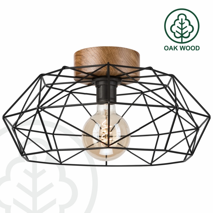 Brilagi - Lampada da soffitto WOODY BASKET 1xE27/60W/230V rovere noce