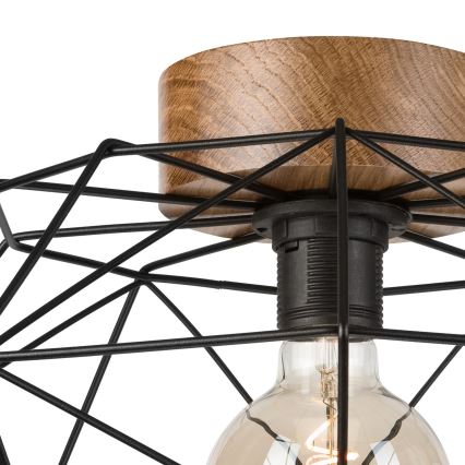 Brilagi - Lampada da soffitto WOODY BASKET 1xE27/60W/230V rovere noce
