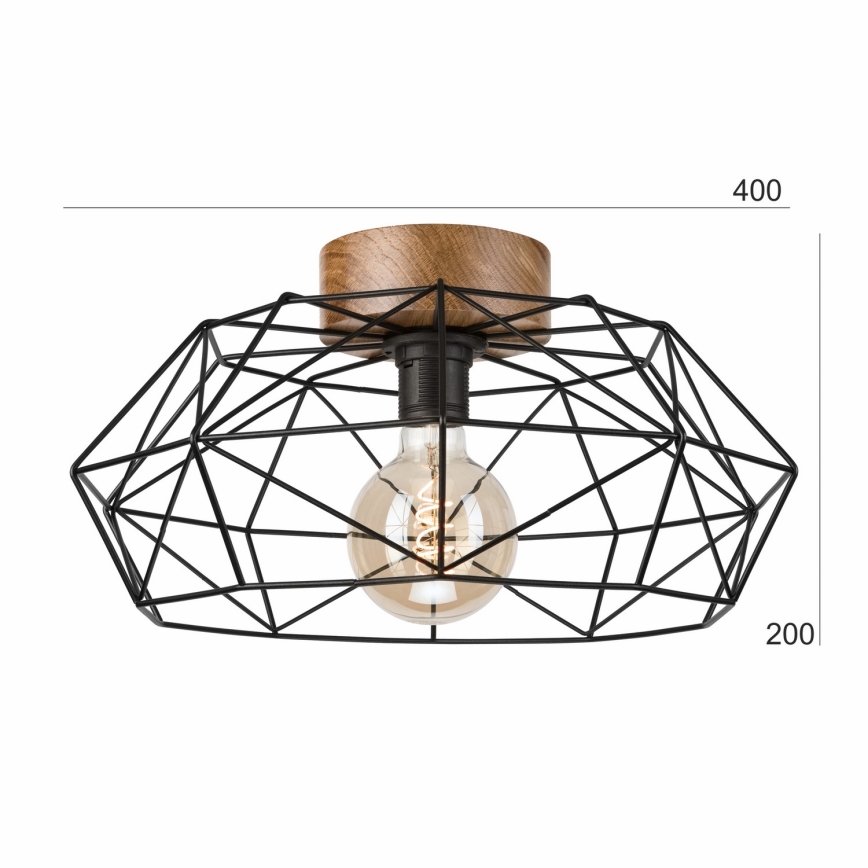 Brilagi - Lampada da soffitto WOODY BASKET 1xE27/60W/230V rovere noce
