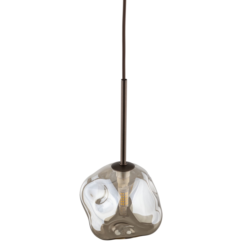 Brilagi - Lampada a sospensione a cavo VULCANO 1xG9/8W/230V Ø 15 cm bronzo/beige fumé