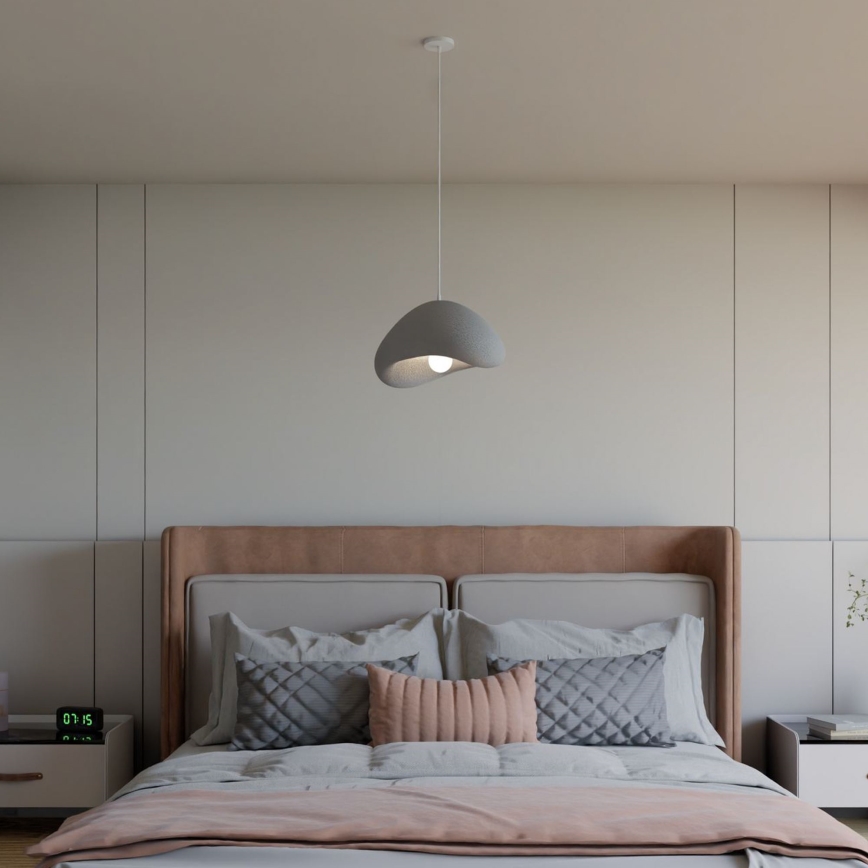 Brilagi - Lampada a sospensione a cavo WABI SABI 1xE27/40W/230V Ø 33 cm grigia