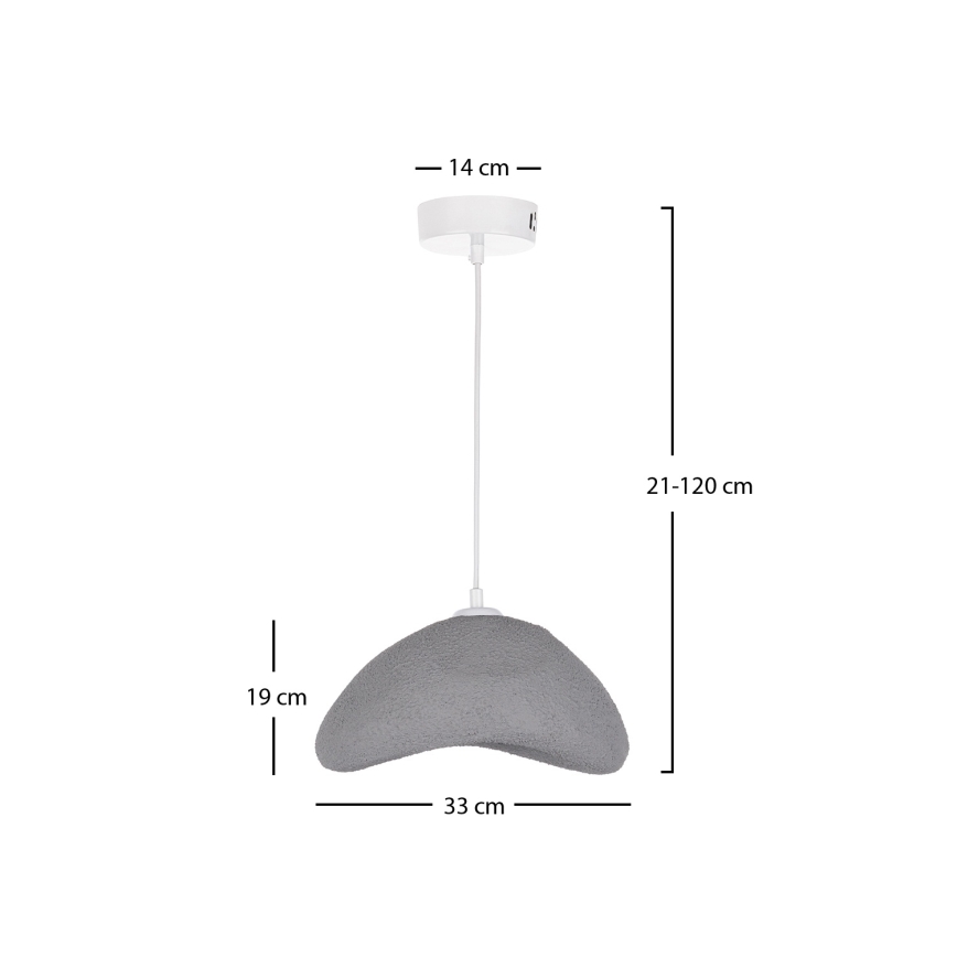 Brilagi - Lampada a sospensione a cavo WABI SABI 1xE27/40W/230V Ø 33 cm grigia