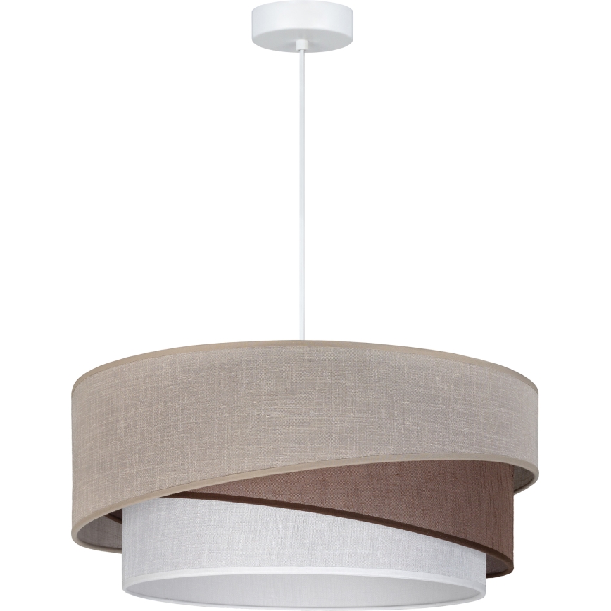 Brilagi - Lampada a sospensione con cavo ARROW 1xE27/60W/230V Ø 45 cm beige/marrone/bianco