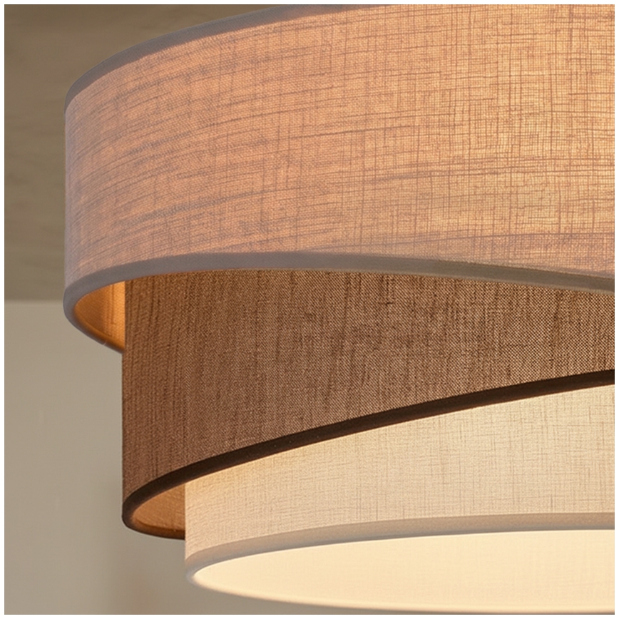 Brilagi - Lampada a sospensione con cavo ARROW 1xE27/60W/230V Ø 45 cm beige/marrone/bianco