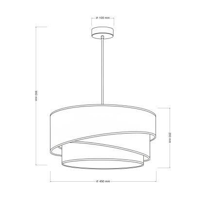 Brilagi - Lampada a sospensione con cavo ARROW 1xE27/60W/230V Ø 45 cm beige/marrone/bianco