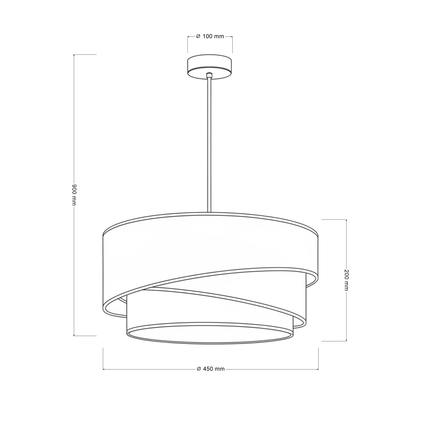 Brilagi - Lampada a sospensione con cavo ARROW 1xE27/60W/230V Ø 45 cm marrone