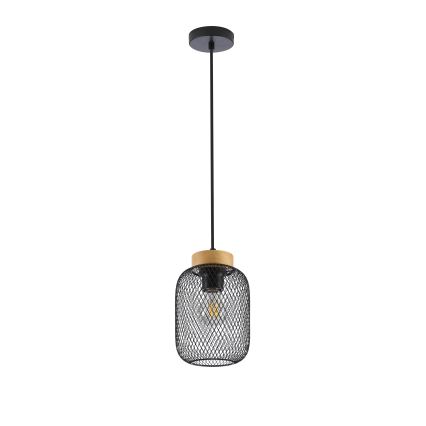 Brilagi - Lampada a sospensione con cavo BASKLITE 1xE27/15W/230V legno di caucciù/nero