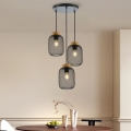 Brilagi - Lampada a sospensione con cavo BASKLITE 3xE27/15W/230V legno di caucciù/nero