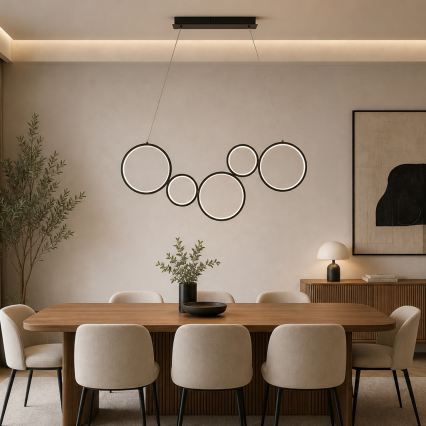 Brilagi - Lampada a sospensione con cavo ECHO LED/60W/230V 4000K 100 cm nera
