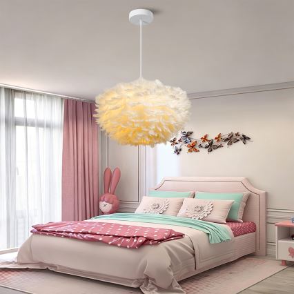 BRILAGI - Lampada a sospensione con cavo FEATHER 3xE27/40W/230V Ø 50 cm bianca