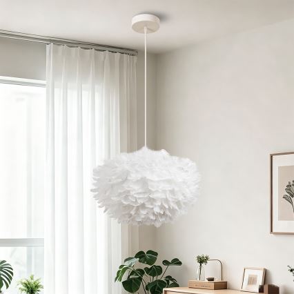 BRILAGI - Lampada a sospensione con cavo FEATHER 3xE27/40W/230V Ø 50 cm bianca