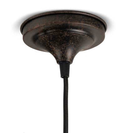 BRILAGI - Lampada a sospensione con cavo FORGE 1xE27/60W/230V Ø 22 cm marrone
