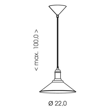 Brilagi - Lampada a sospensione con cavo FORGE 1xE27/60W/230V Ø 22 cm marrone