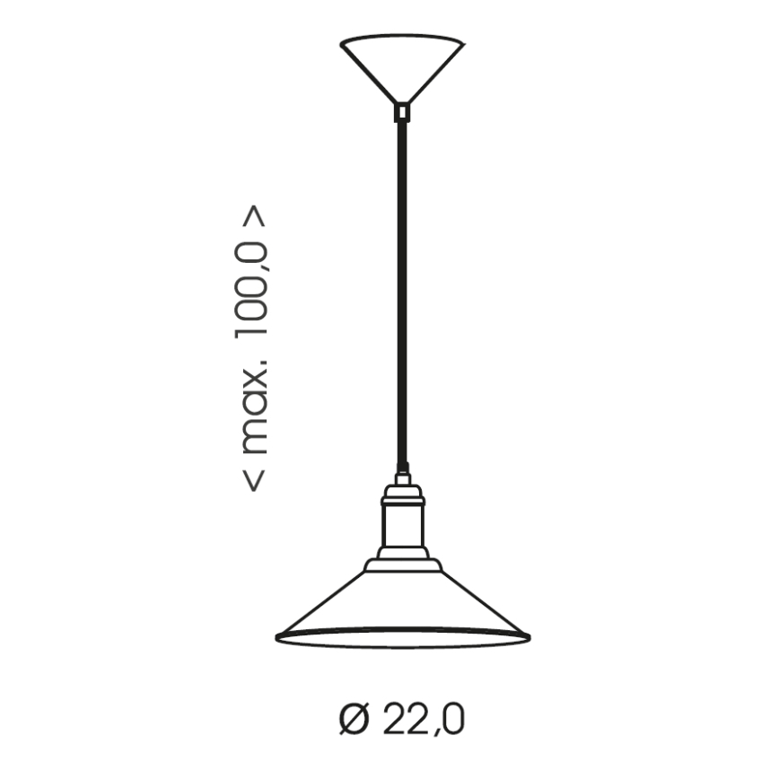 Brilagi - Lampada a sospensione con cavo FORGE 1xE27/60W/230V Ø 22 cm marrone