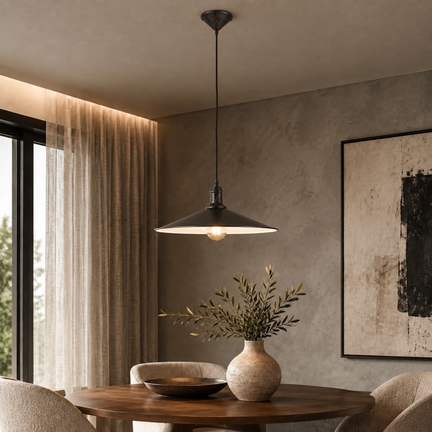 BRILAGI - Lampada a sospensione con cavo FORGE 1xE27/60W/230V Ø 36 cm marrone
