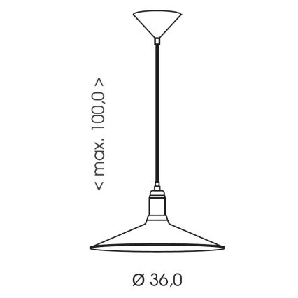 Brilagi - Lampada a sospensione con cavo FORGE 1xE27/60W/230V Ø 36 cm marrone