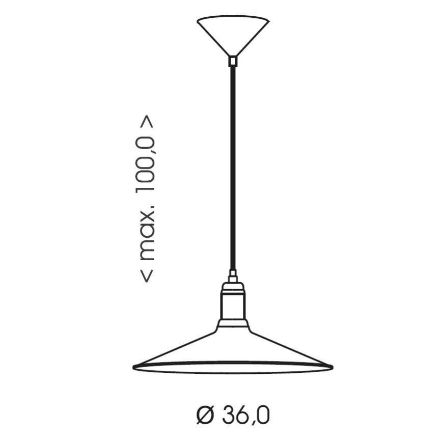 Brilagi - Lampada a sospensione con cavo FORGE 1xE27/60W/230V Ø 36 cm marrone