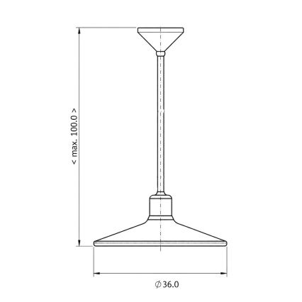 BRILAGI - Lampada a sospensione con cavo FORGE 1xE27/60W/230V Ø 36 cm marrone