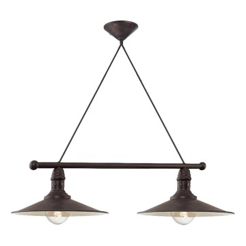 Brilagi - Lampada a sospensione con cavo FORGE 2xE27/60W/230V marrone