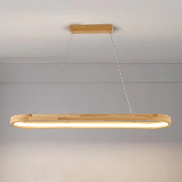 Brilagi - Lampada a sospensione con cavo LED UMEA WOOD LED/40W/230V 90x22 cm, legno di caucciù