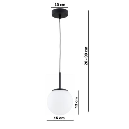 Brilagi - Lampada a sospensione con cavo MILO 1xE27/60W/230V nera
