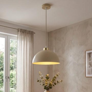 Brilagi - Lampada a sospensione con cavo MOON 1xE27/60W/230V Ø 30 cm beige/oro