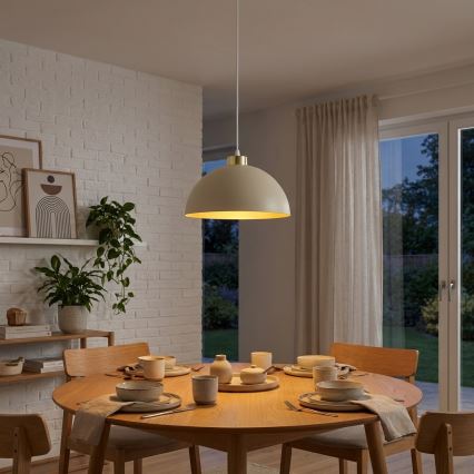 Brilagi - Lampada a sospensione con cavo MOON 1xE27/60W/230V Ø 30 cm beige/oro