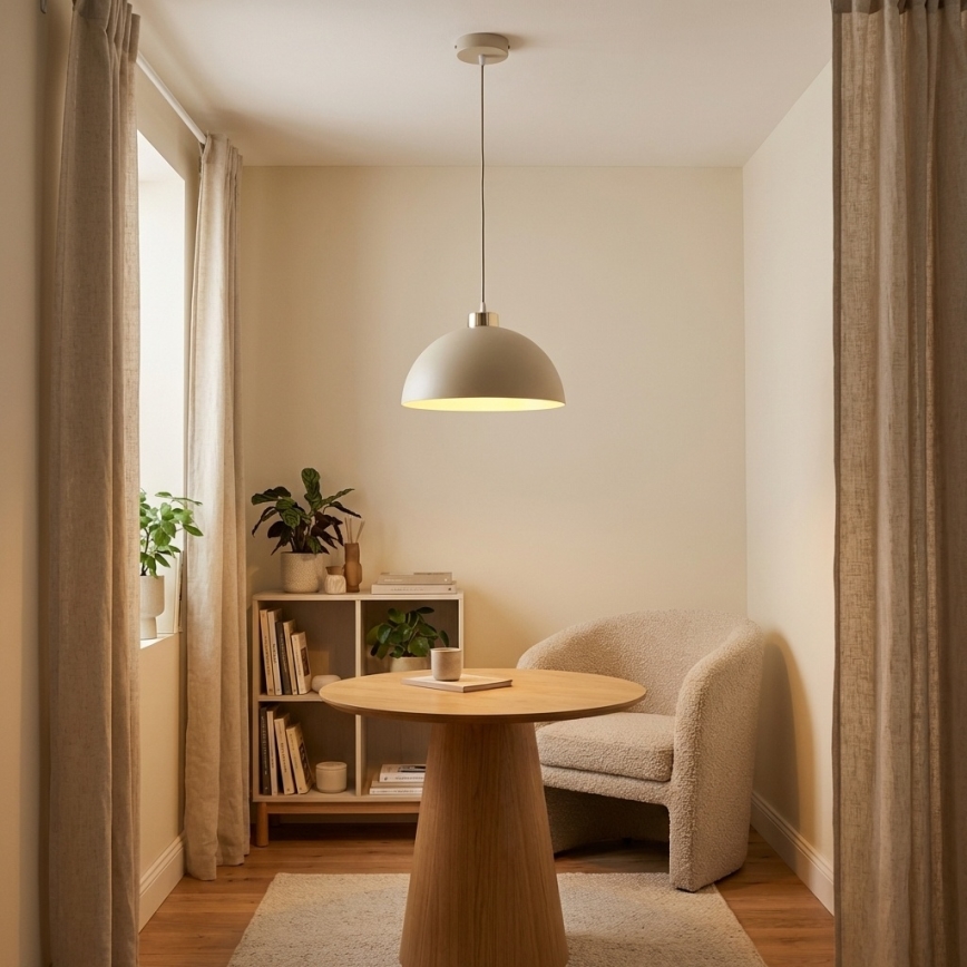 Brilagi - Lampada a sospensione con cavo MOON 1xE27/60W/230V Ø 30 cm beige/oro