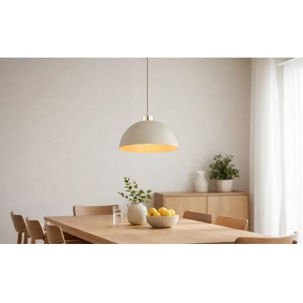 Brilagi - Lampada a sospensione con cavo MOON 1xE27/60W/230V Ø 30 cm beige/oro