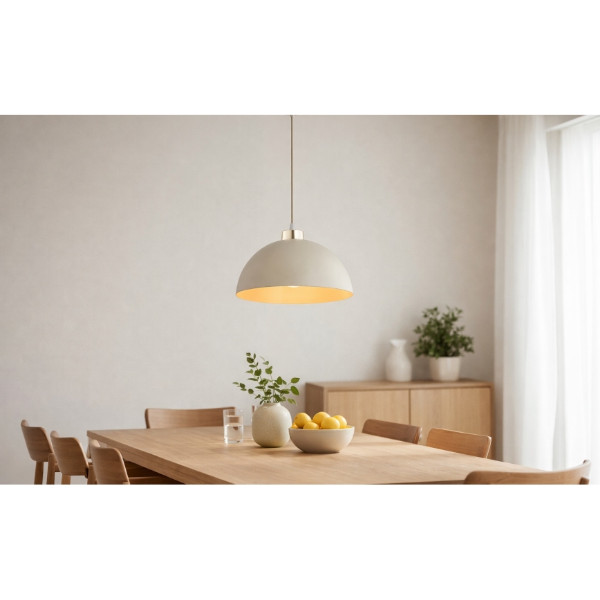 Brilagi - Lampada a sospensione con cavo MOON 1xE27/60W/230V Ø 30 cm beige/oro