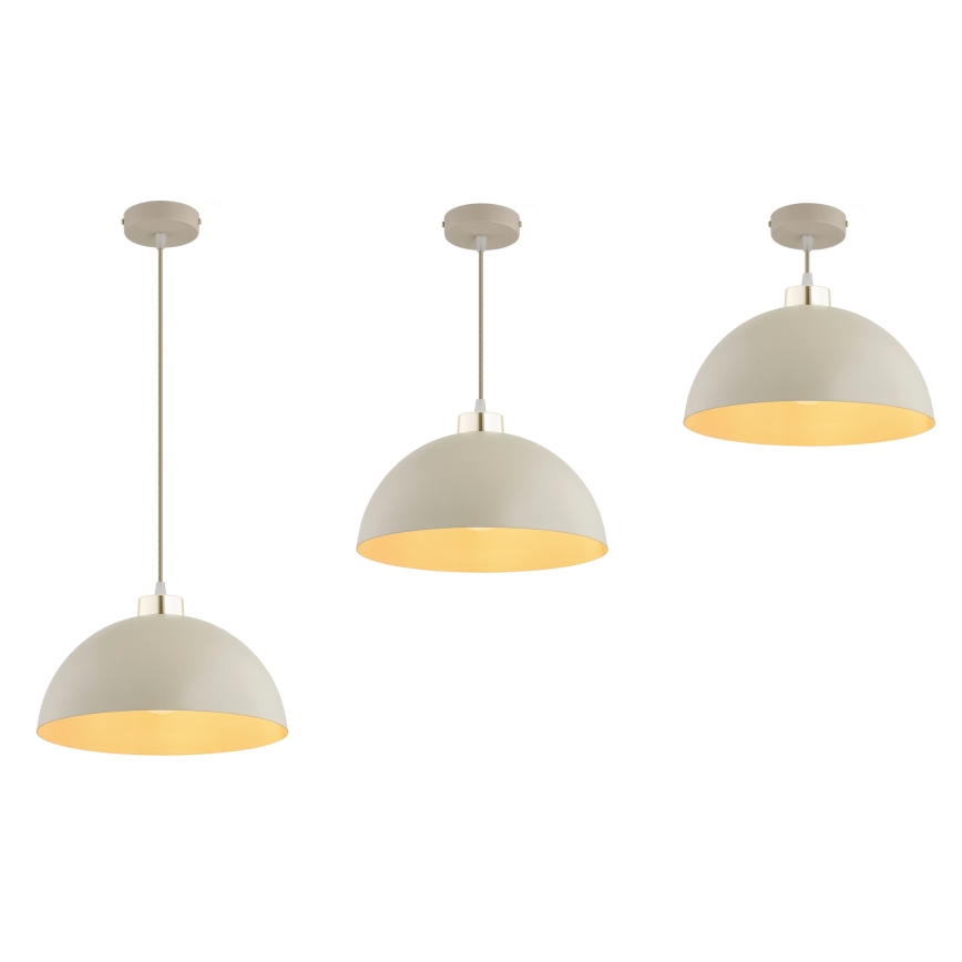 Brilagi - Lampada a sospensione con cavo MOON 1xE27/60W/230V Ø 30 cm beige/oro