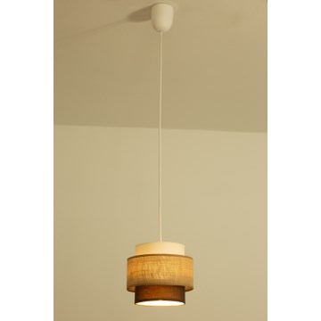 Brilagi - Lampada a sospensione con cavo RESNA 1xE27/60W/230V Ø 20 cm beige/nero