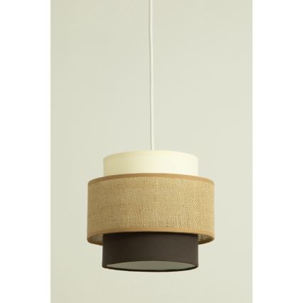 Brilagi - Lampada a sospensione con cavo RESNA 1xE27/60W/230V Ø 20 cm beige/nero