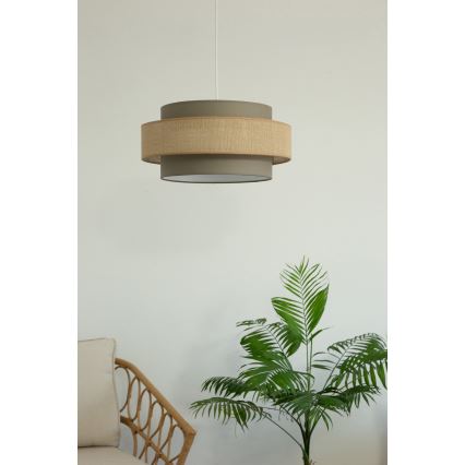 Brilagi - Lampada a sospensione con cavo RESNA 1xE27/60W/230V Ø 40 cm marrone/beige