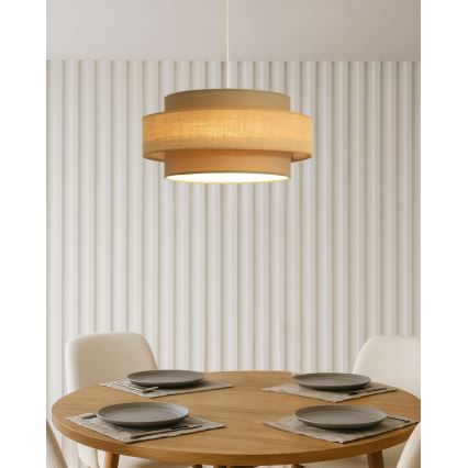 Brilagi - Lampada a sospensione con cavo RESNA 1xE27/60W/230V Ø 40 cm marrone/beige