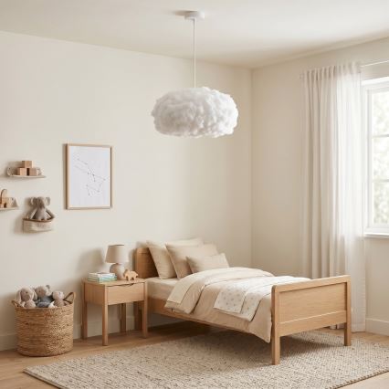 Brilagi - Lampada a sospensione con cavo SOLEAIR 1xE27/60W/230V Ø 45 cm bianca